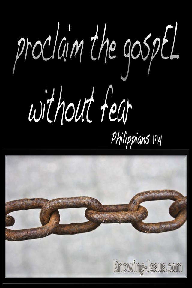 Philippians 1:14 Confidence In My Imprisonment (brown)